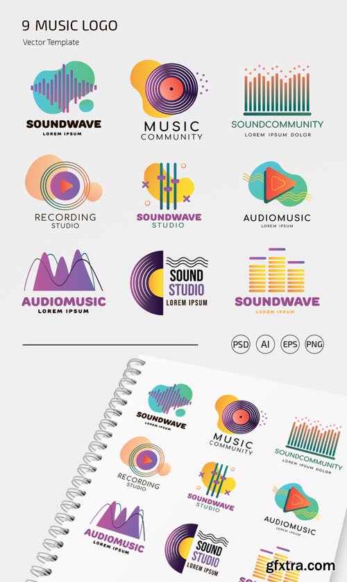 9 Music Logo Vector Templates