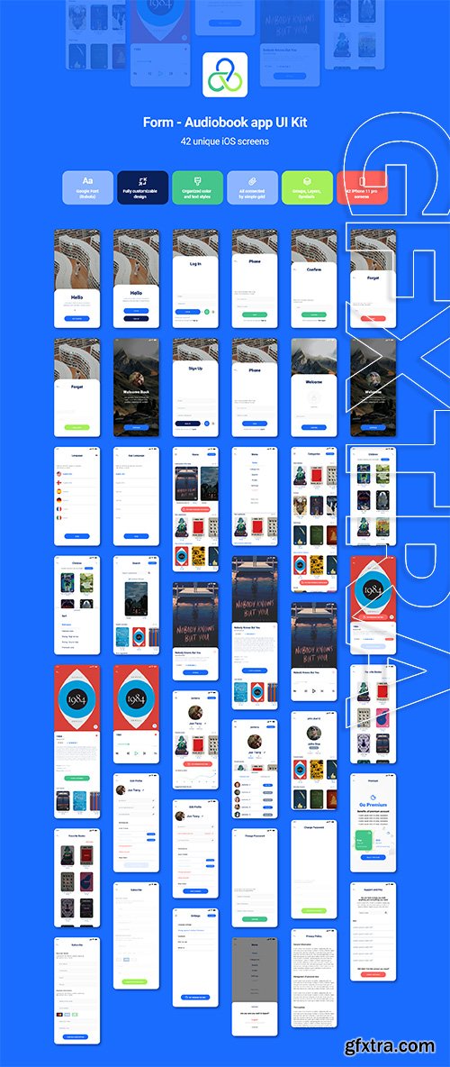 Form Audiobooks app - iOS UI Kit