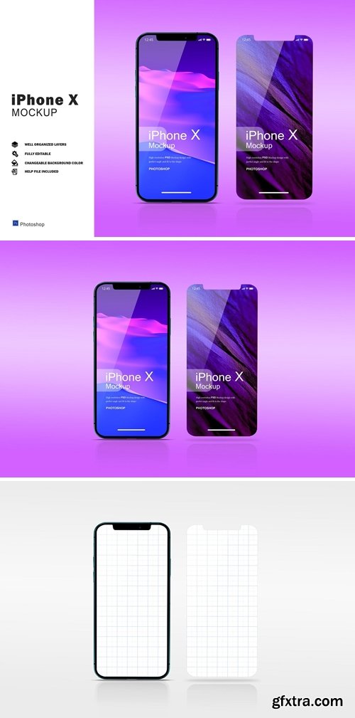 iPhone X and Screen Mockup