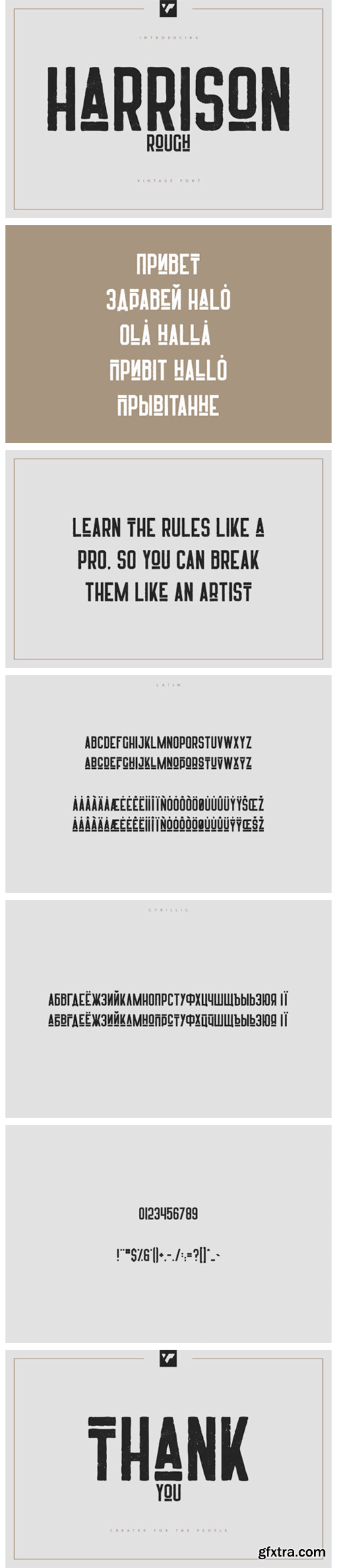 Harrison Rough Font