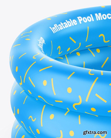 Inflatable 3-ring Baby Pool Mockup 69661