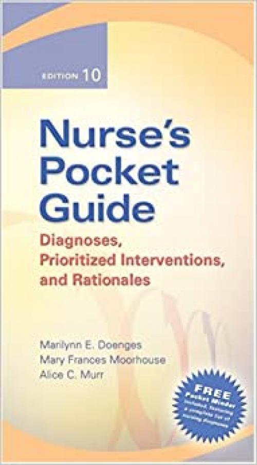  Nurse's Pocket Guide: Diagnoses, Prioritized Interventions, and Rationale 10th Editions (Nurse's Pocket Guide: Diagnoses, Interventions & Rationales) 