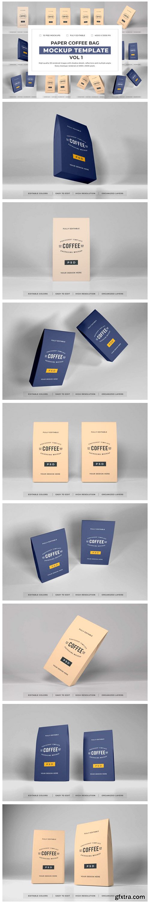 Paper Coffee Bag Mockup Bundle Vol 1 6703736