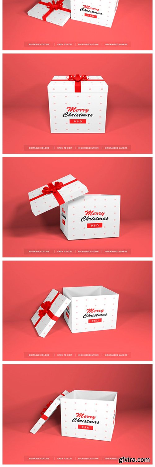 Christmas Gift Box Mockup Bundle Vol 1 6703168