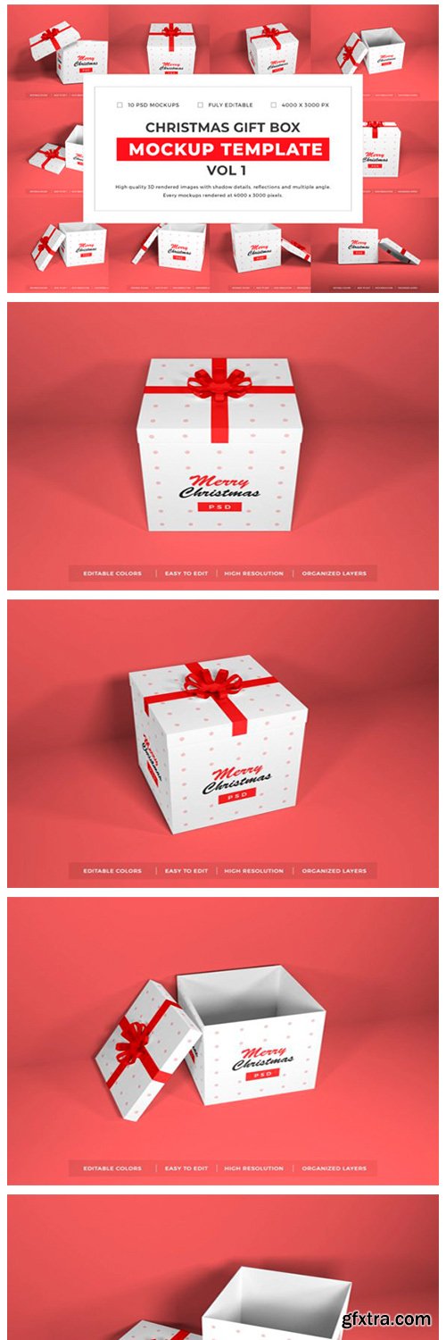 Christmas Gift Box Mockup Bundle Vol 1 6703168