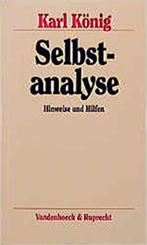  Selbstanalyse: Hinweise und Hilfen (Beitraege A.d.institut Fuer Verkehrswissenschaft D.uni Muenster) 