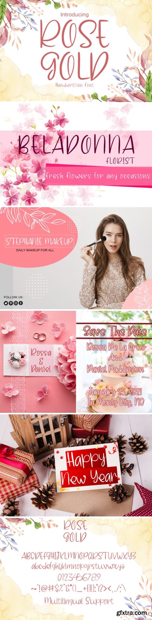 Rose Gold Font