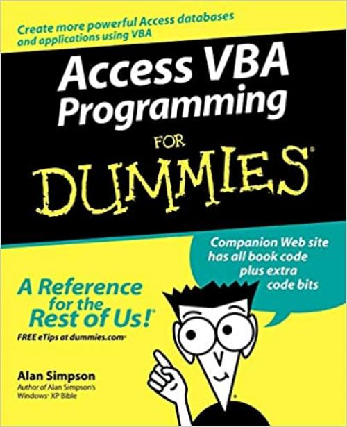  Access VBA Programming For Dummies 