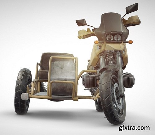 PUBG Motorcycle 3d Model