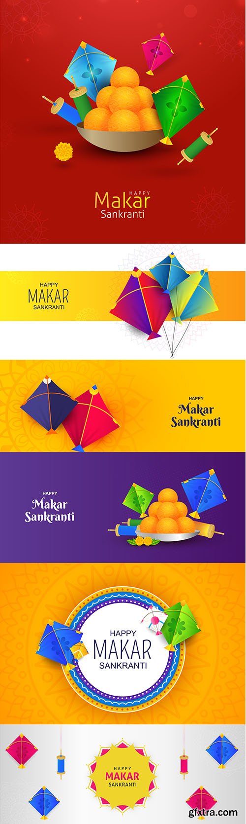 Happy makar sankranti greeting background