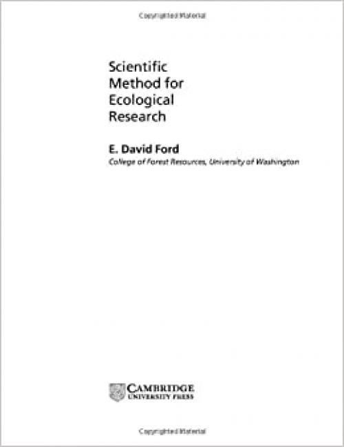  Scientific Method for Ecological Research 