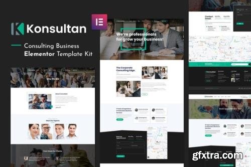 ThemeForest - Konsultan Kit v1.0.0 - Consulting Business Elementor Template Kit - 29354952