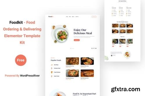 ThemeForest - Foodkit v1.0.0 - Food Ordering & Delivering Elementor Template Kit - 29435434