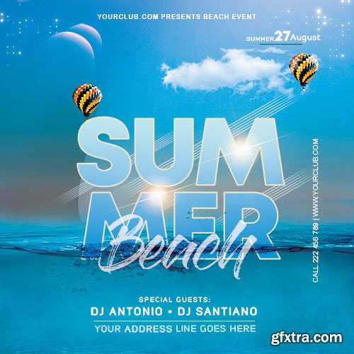 Beach Time - Premium flyer psd template