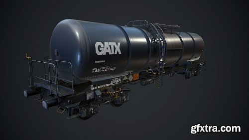 Oil Fuel Tanker 3D Model