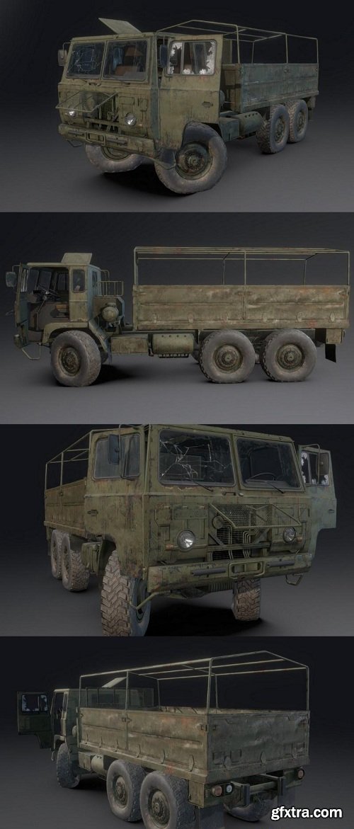 TGB 40 SAAB Scania Military Truck 3D Model