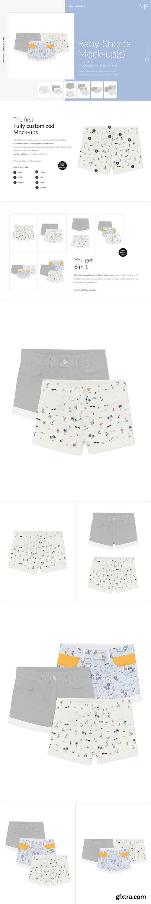 CreativeMarket - Baby Shorts Mock-ups Set 4662193