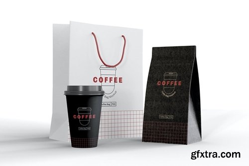 Paper Coffee Bags Mockup