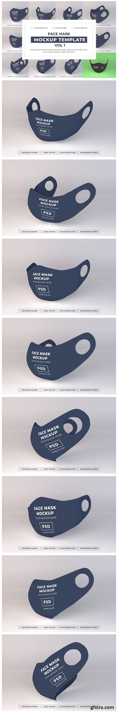 Face Mask Mockup Template Bundle Vol 1 6714078