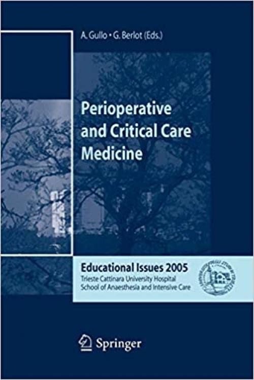  Perioperative and Critical Care Medicine: Educational Issues 2005 