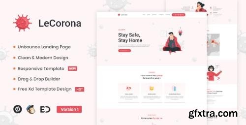 ThemeForest - LeCorona v1.0 - Virus Medical Prevention Unbounce Template - 26294223