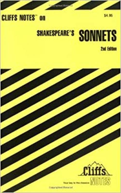  CliffsNotes on Shakespeare's Sonnets (Cliffsnotes Literature Guides) 