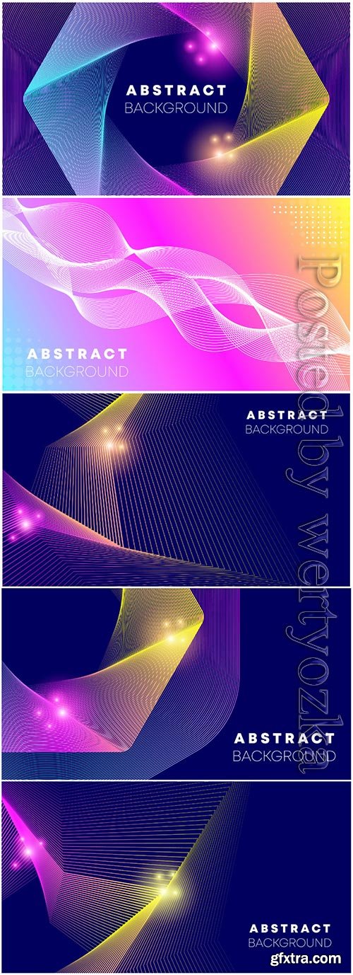 Abstract wave gradient background premium vector