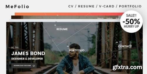 ThemeForest - Mefolio v1.2 - Ajax Resume WordPress Theme (Update: 16 May 20) - 20815903