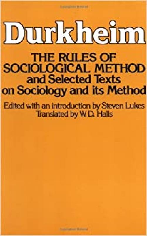  Rules of Sociological Method 