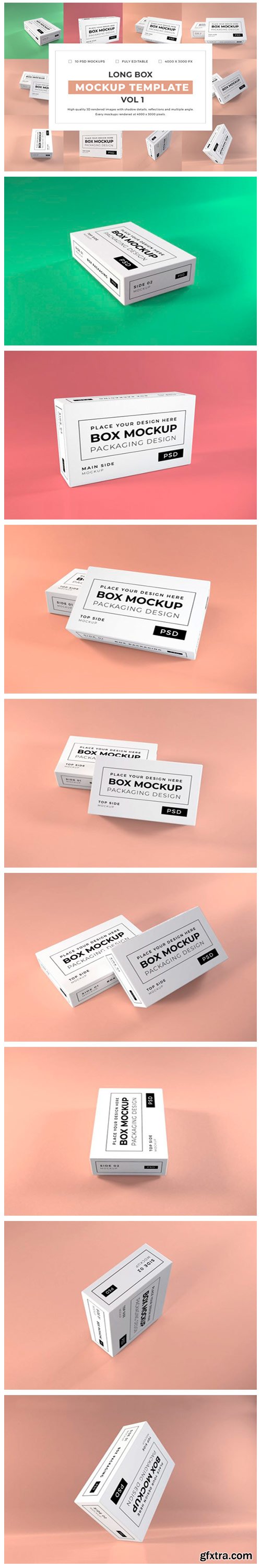 Long Box Packaging Mockup Bundle Vol 1 6718169