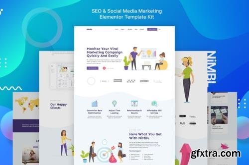 ThemeForest - Nimbl - SEO & Social Media Marketing Template Kit - 29452767