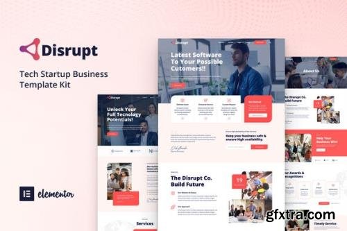 ThemeForest - Disrupt v1.0 - Tech Startup Business Elementor Template Kit - 29454453