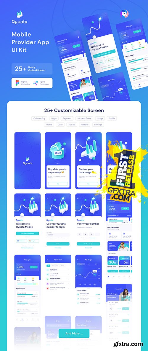 Qyuota Mobile Provider App UI Kit