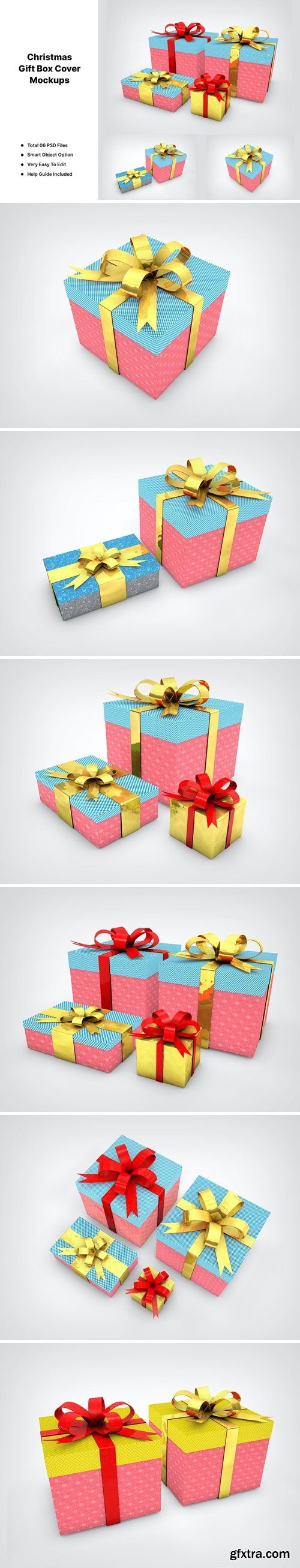 Christmas Gift Box Mockups