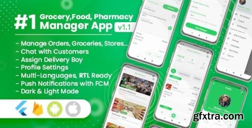 CodeCanyon - Owner v1.1.0 - Vendor for Groceries Foods Pharmacies Stores Flutter App - 28230759