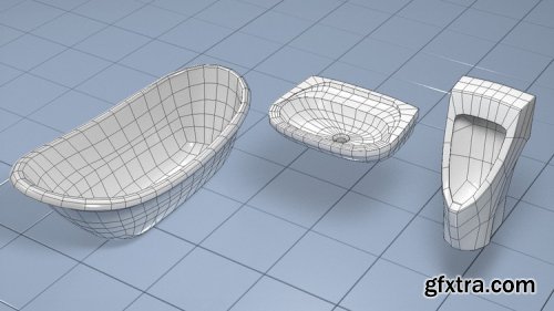 Basic Mesh Modeling with 3DSMAX: Sanitaryware Objects