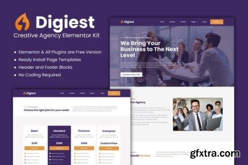 ThemeForest - Digiest v1.0.0 - Creative Agency Elementor Kit - 29294011