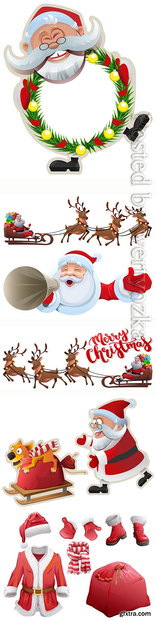 Santa christmas vector illustration