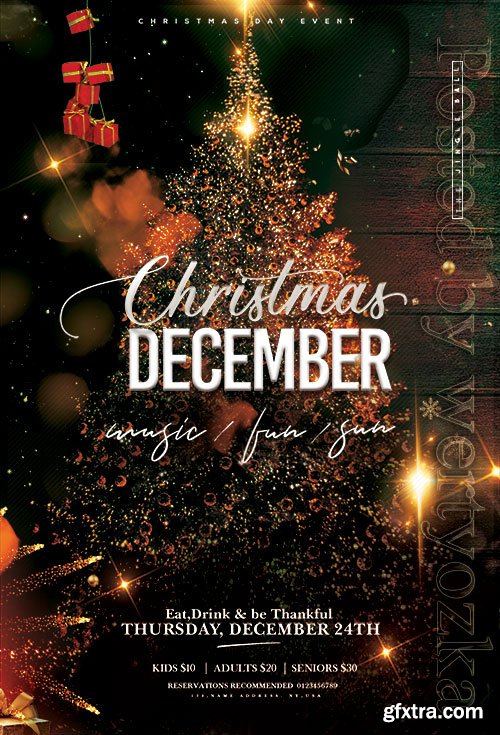 Christmas Holiday Party Event PSD Flyer Template