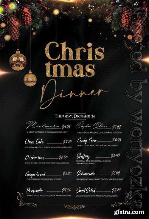 Christmas Special Menu PSD Flyer Template