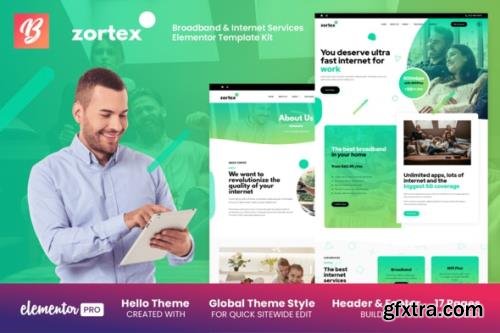 ThemeForest - Zortex v1.0.0 - Broadband & Internet Services Elementor Template Kit - 29453113