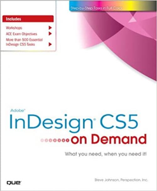  Adobe InDesign CS5 on Demand 