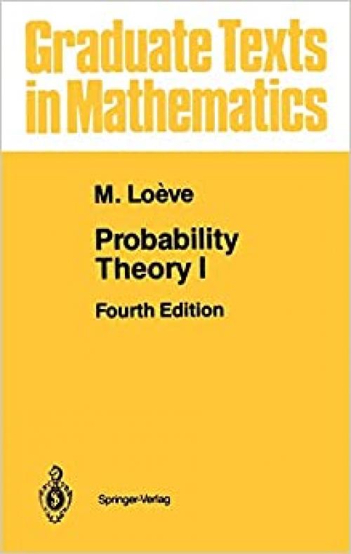  Probability Theory I, 4th Edition 