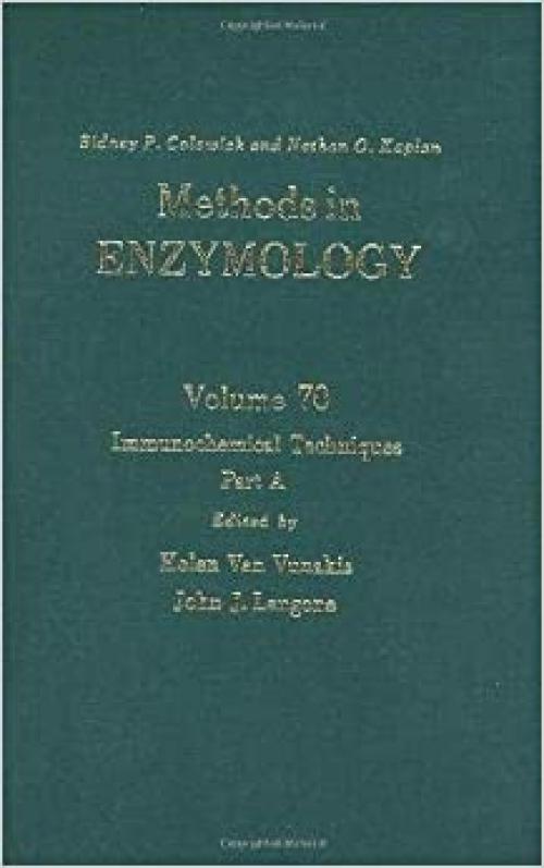  Immunochemical Techniques, Part A (Volume 70) (Methods in Enzymology, Volume 70) 