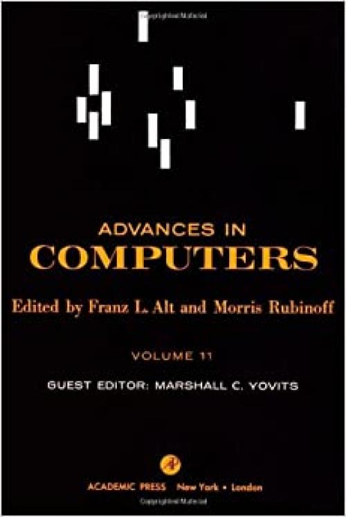  Advances in Computers, Vol. 11 (v. 11) 