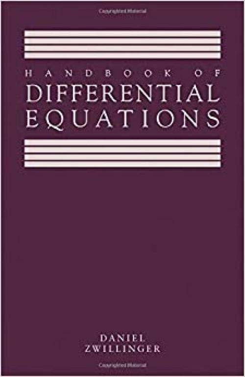  Handbook of differential equations 