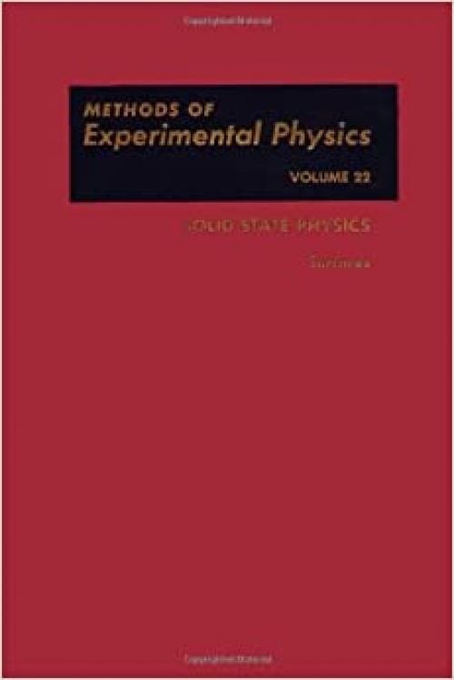  Solid State Physics: Surfaces. Methods of Experimental Physics Volume 22 