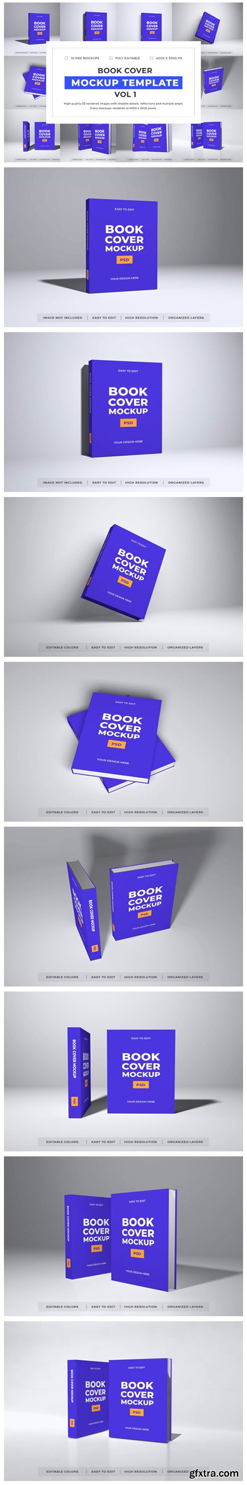 Book Cover Mockup Template Bundle Vol 1 6701917