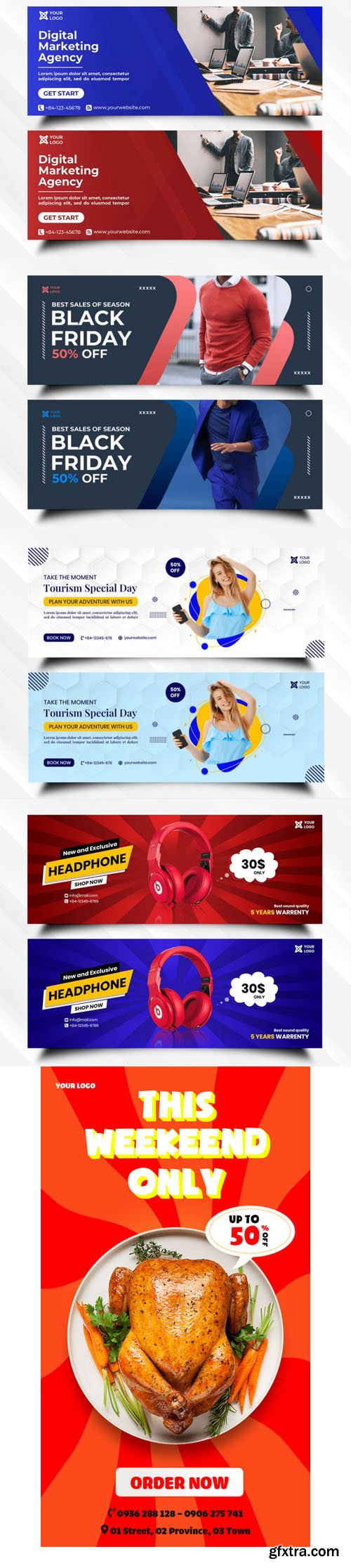 Social Media Ad Banners PSD Templates