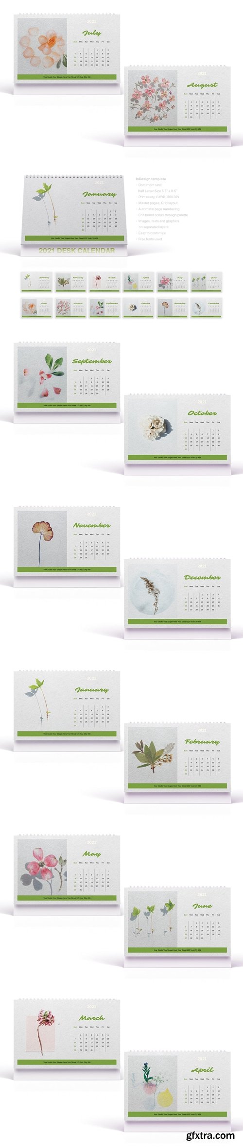 Desk Calendar 2021 Template